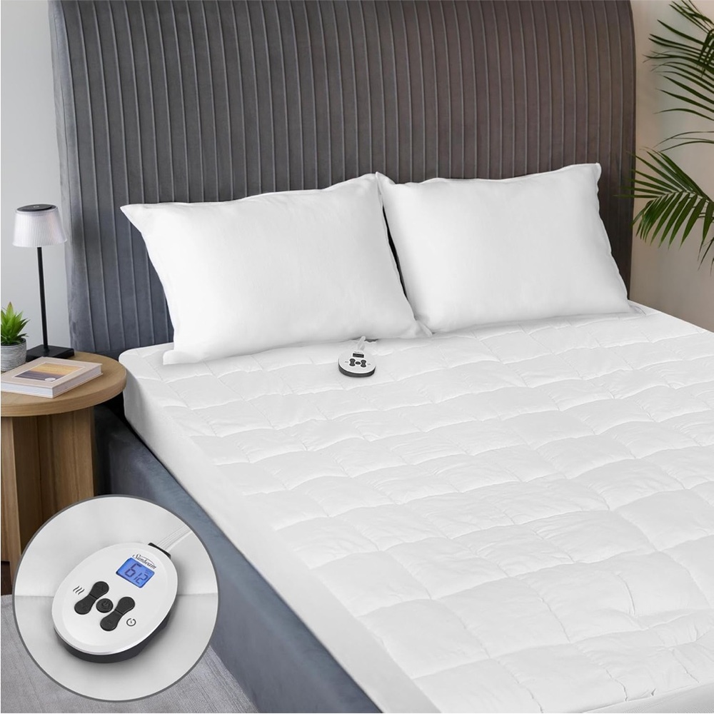 Sunbeam White Electric Mattress Cover